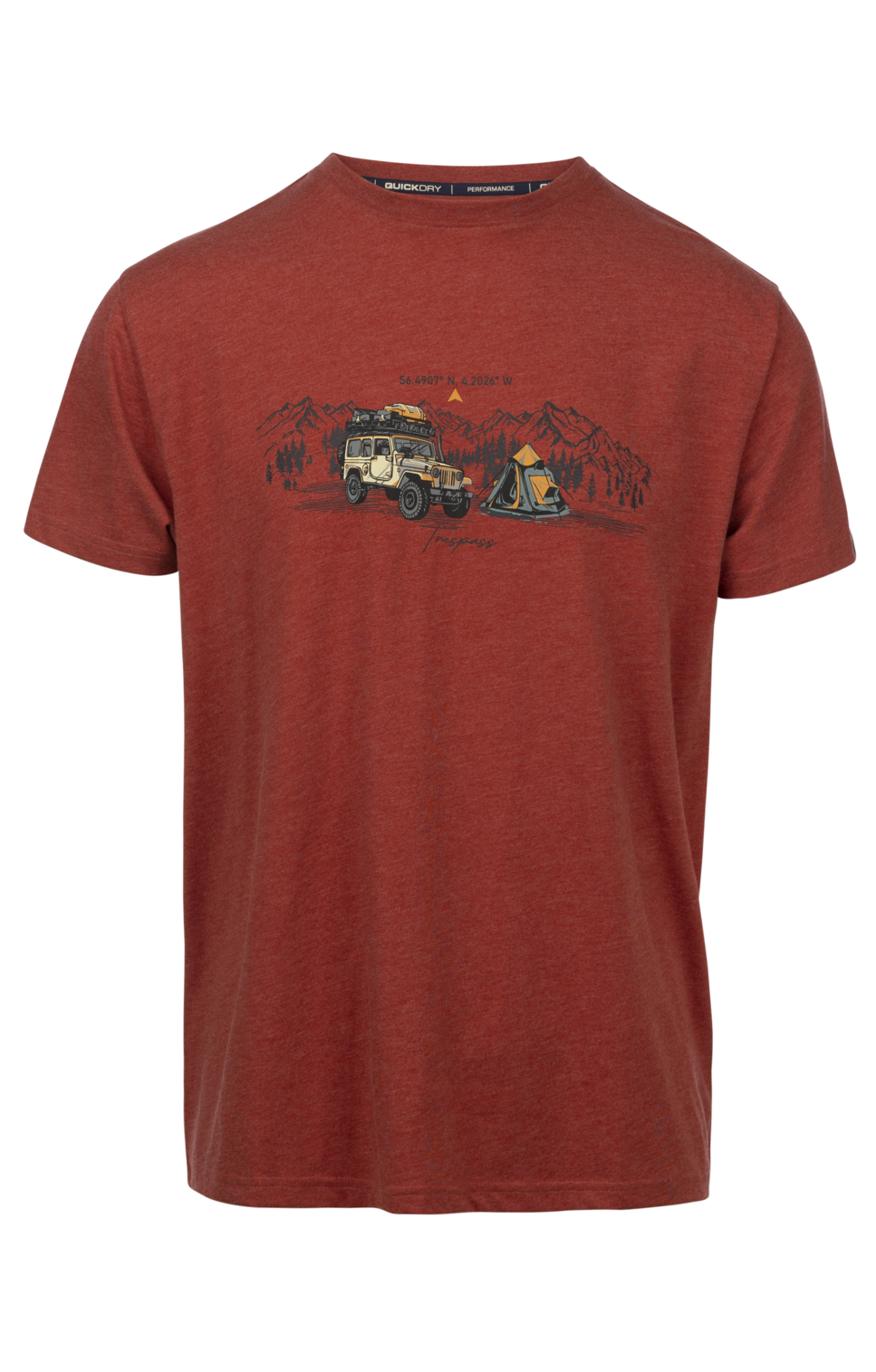 Tresspass HORTON - MALE CASUAL PRINTED TSHIRT - BURNT SIENNA