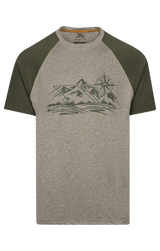Tresspass FULLMER - MALE ADVENTURE TSHIRT - MARSHLAND MARL