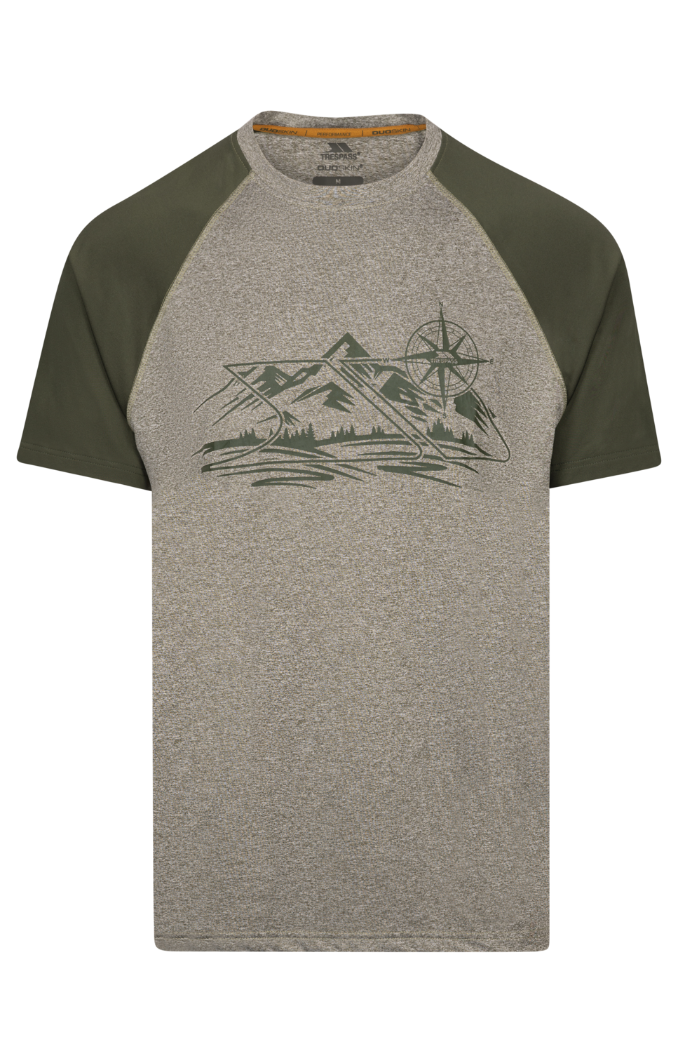 Tresspass FULLMER - MALE ADVENTURE TSHIRT - MARSHLAND MARL