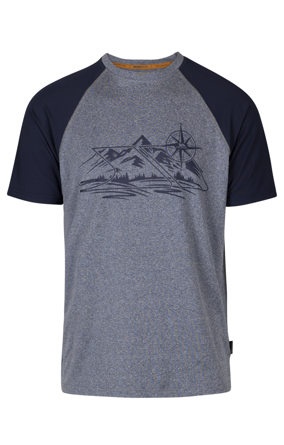 Tresspass FULLMER - MALE ADVENTURE TSHIRT - NAVY MARL