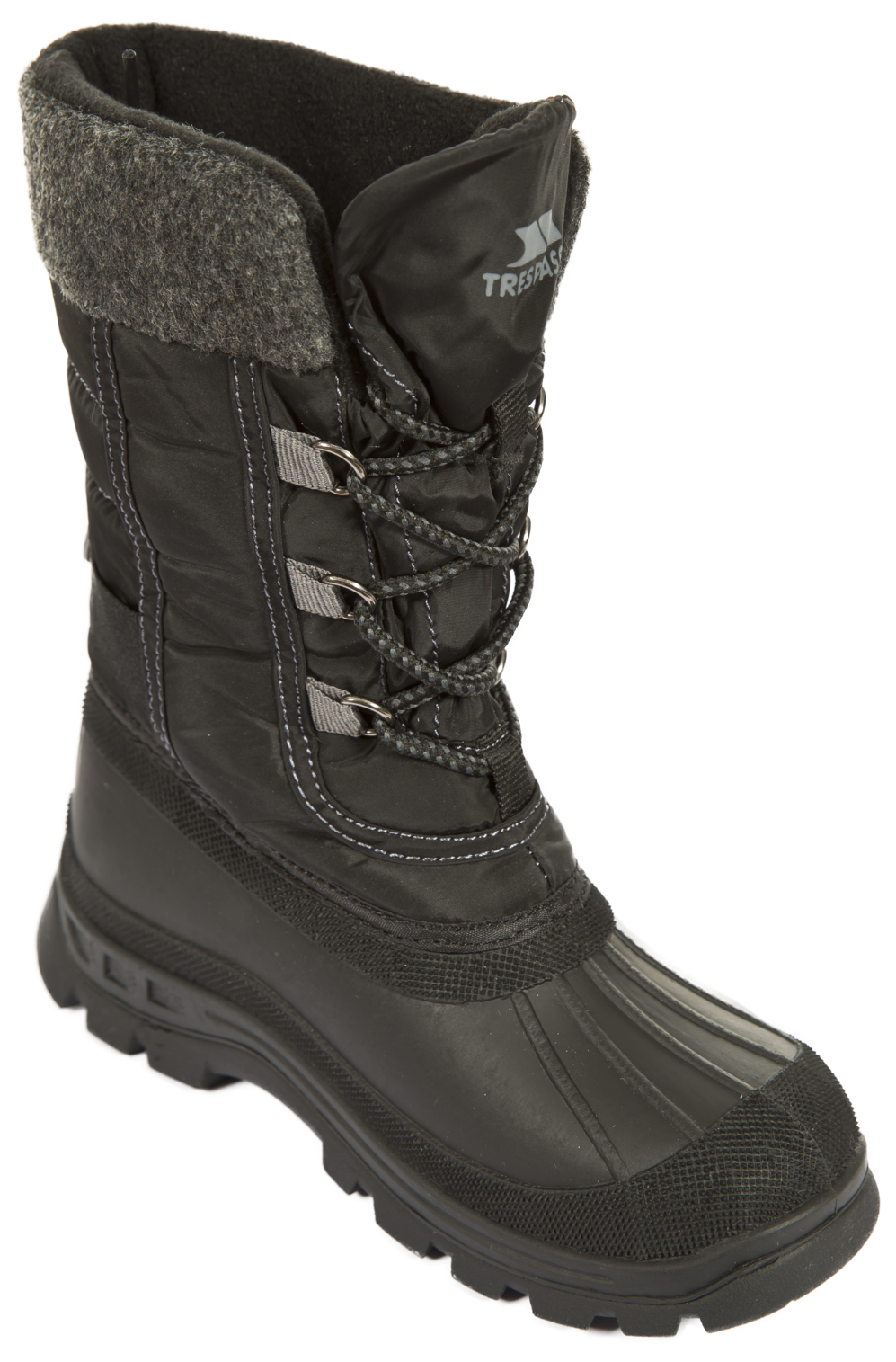 Tresspass STRACHAN - YOUTHS SNOW BOOT - BLACK