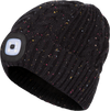 Tresspass DAZZLE - RECHARGABLE LED BEANIE HAT - BLACK MARL