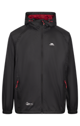 Tresspass QIKPAC JACKET - UNISEX PACKAWAY JKT - BLACK/RED