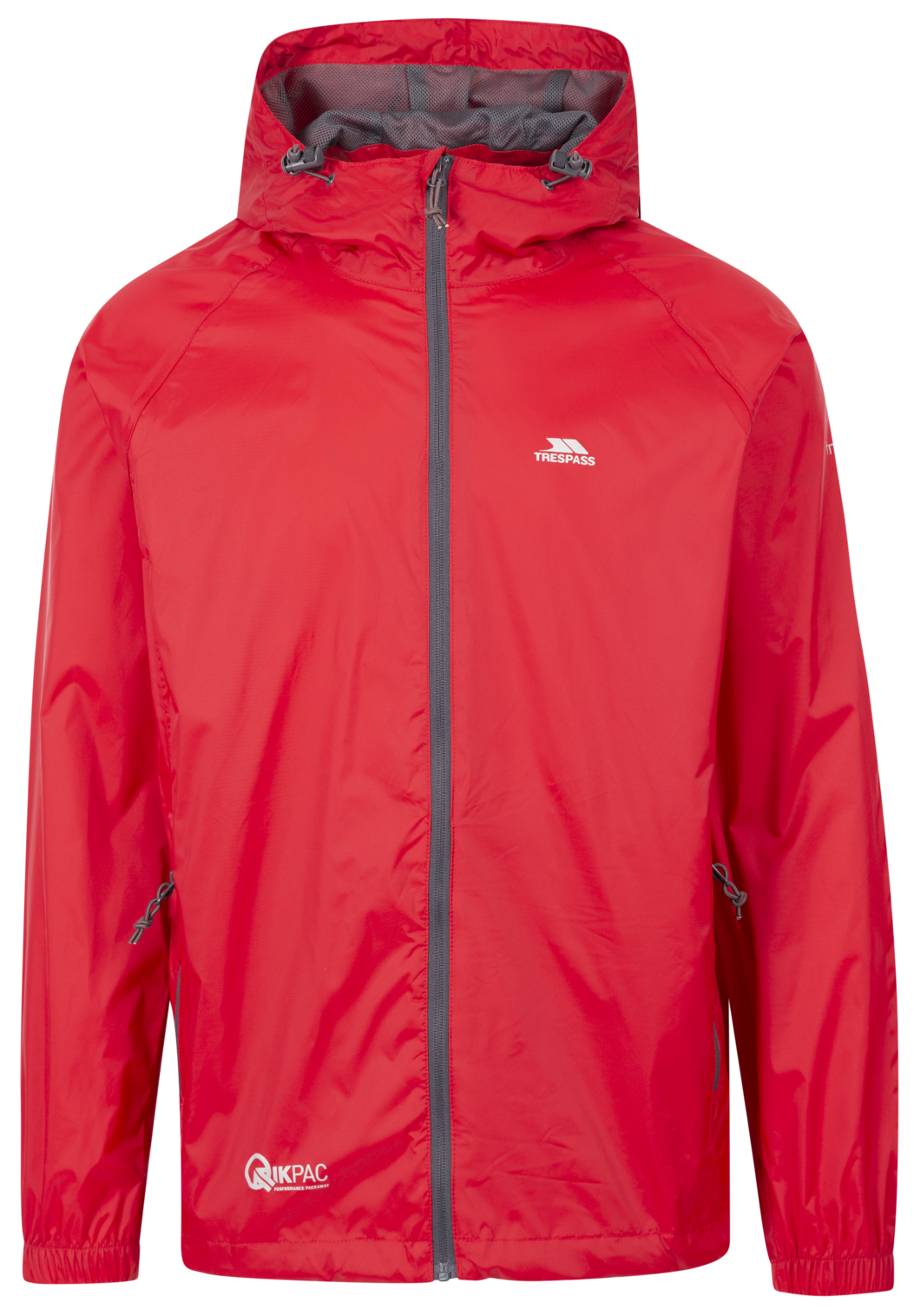 Tresspass QIKPAC JACKET - UNISEX PACKAWAY JKT - RED