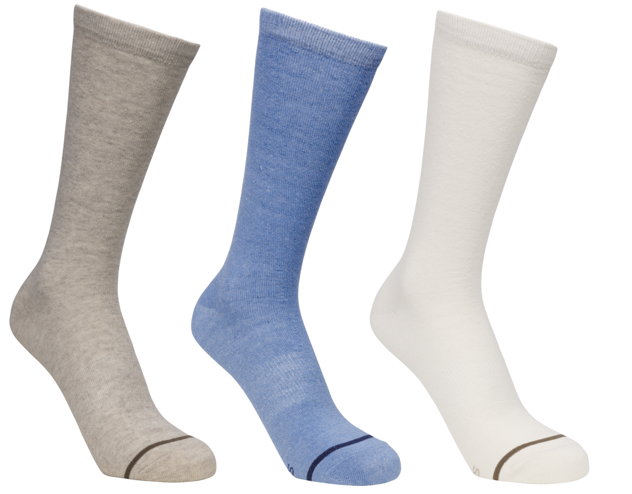 Tresspass HEATHAN - MULTI SOCKS (3 PAIR PACK) - OATMILK / CREAM / STORM BLUE