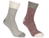 Tresspass INIGO - UNISEX ADULT SOCKS - GREY MARL / CHERRY MARL