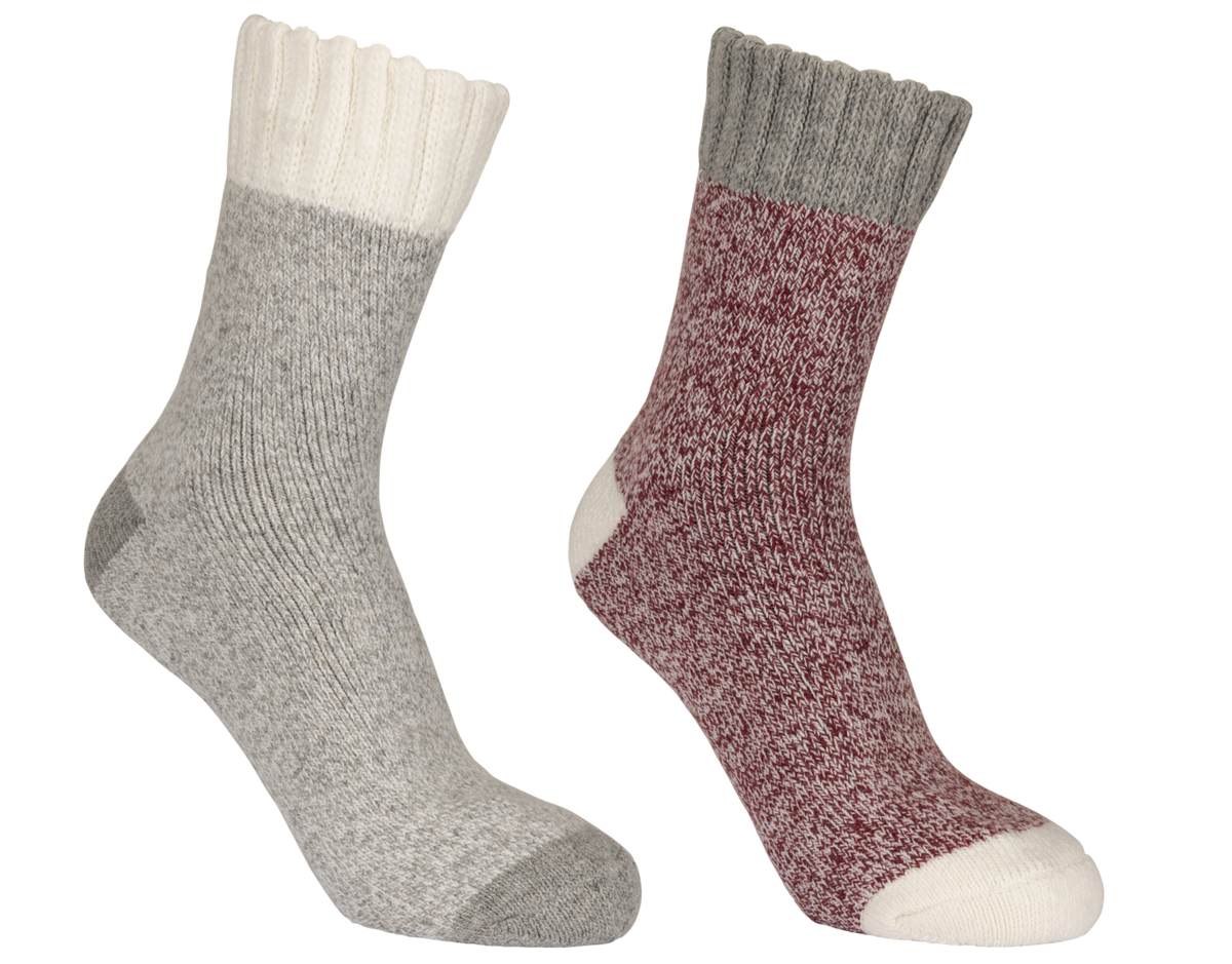 Tresspass INIGO - UNISEX ADULT SOCKS - GREY MARL / CHERRY MARL