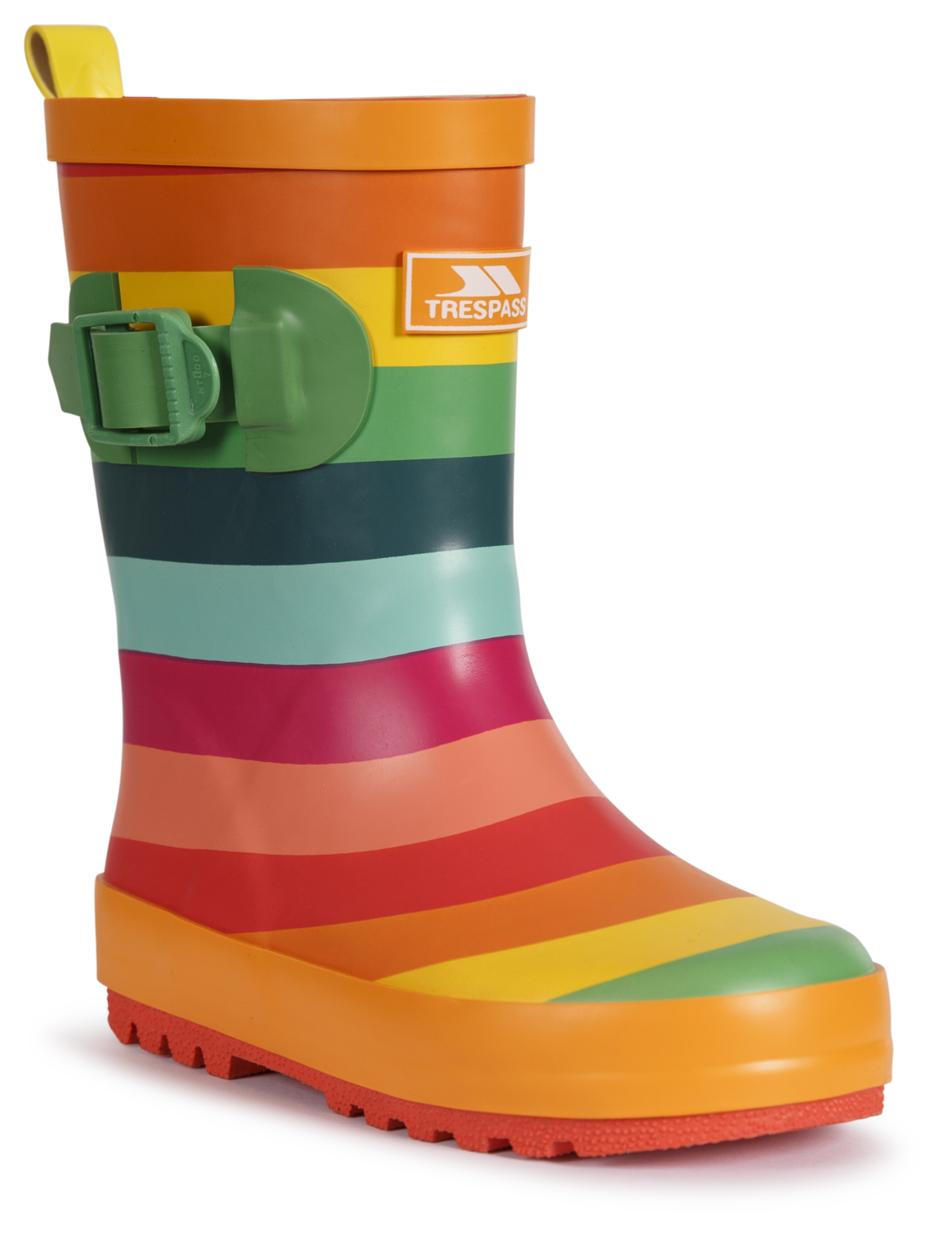 Tresspass PUDDLE - KIDS WELLY - RAINBOW STRIPE