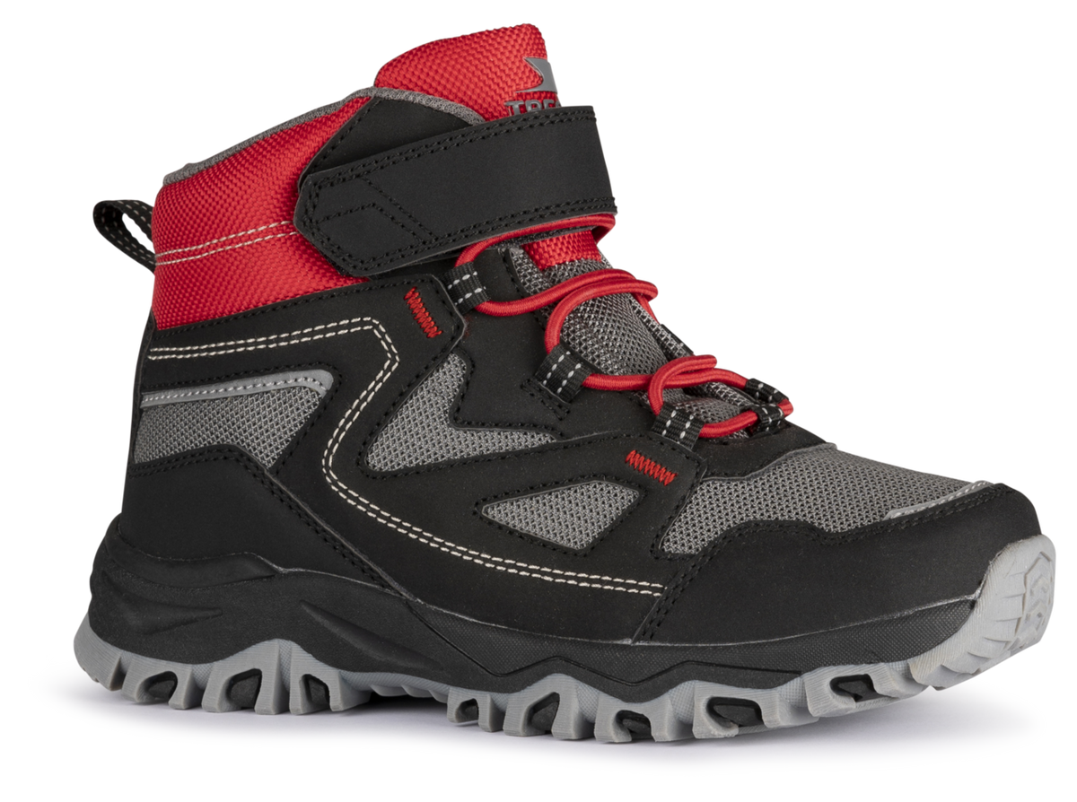 Tresspass ADAIR - KIDS WALKING BOOT - BLACK/RED