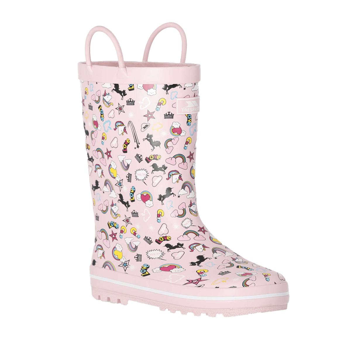 Tresspass STARRYTON - KIDS WELLY - UNICORN MINT