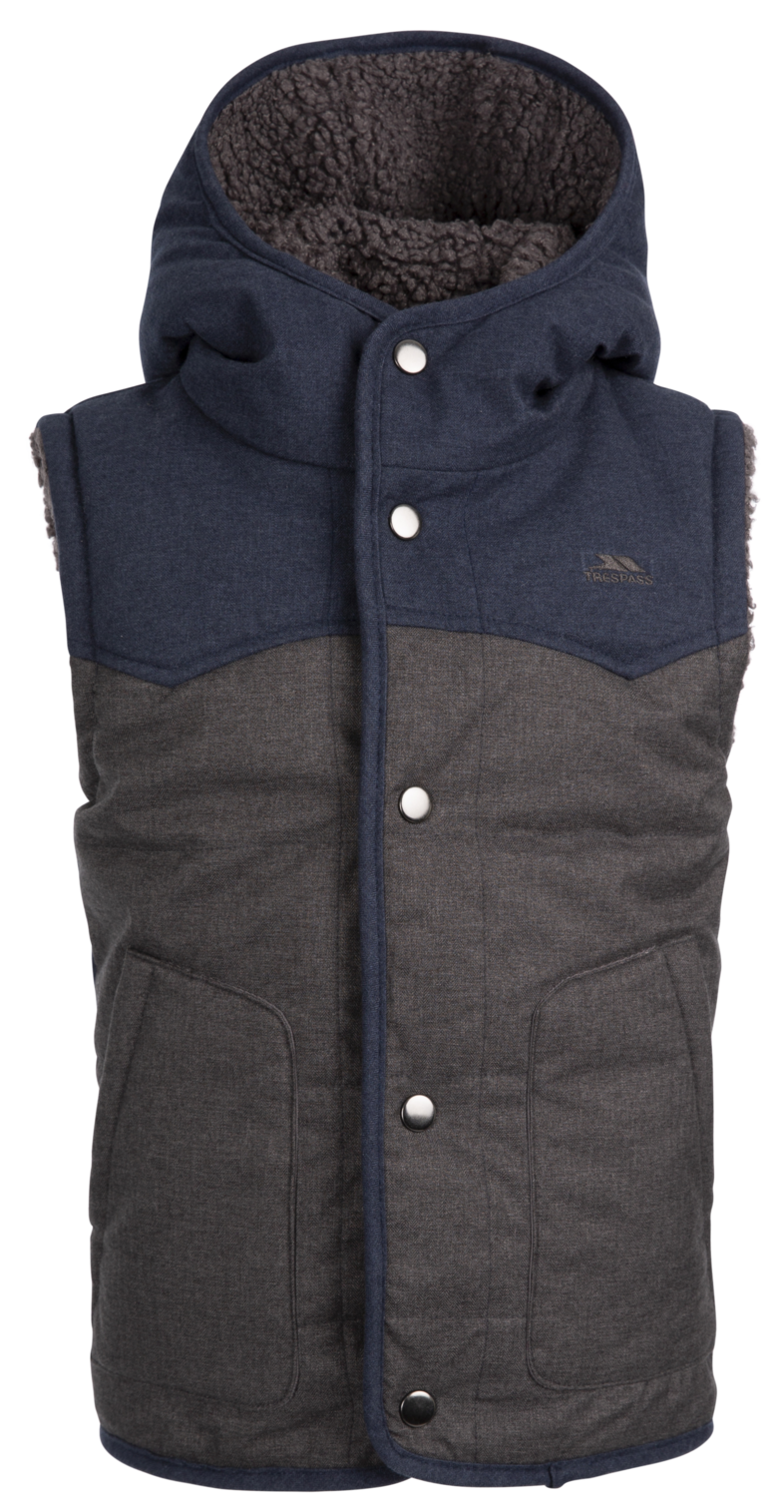 Tresspass OBTAIN - KIDS UNISEX REVERSIBLE GILET - DARK GREY MARL