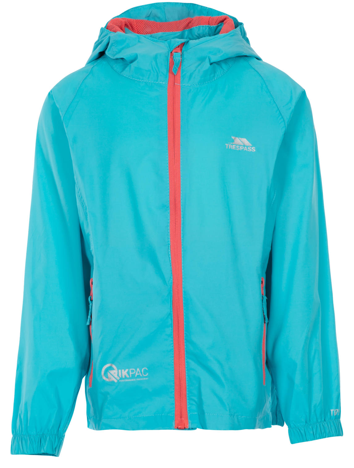 Tresspass QIKPAC JACKET - UNISEX KIDS PACKAWAY JKT - AQUATIC