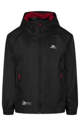 Tresspass QIKPAC JACKET - UNISEX KIDS PACKAWAY JKT - BLACK/RED