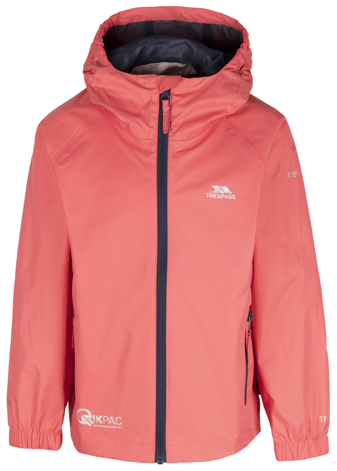 Tresspass QIKPAC JACKET - UNISEX KIDS PACKAWAY JKT - PEACH BLUSH