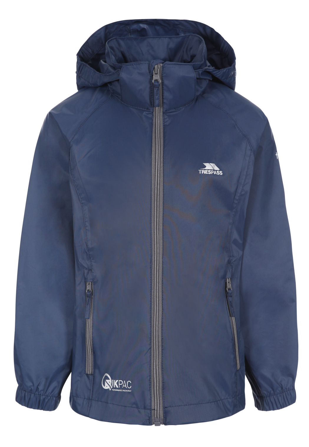 Tresspass QIKPAC X - UNISEX KIDS PACKAWAY JKT - NAVY/CARBON