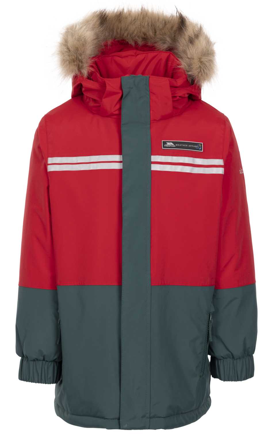 Tresspass LAYTONE - UNISEX KIDS RAINWEAR JACKET - RED
