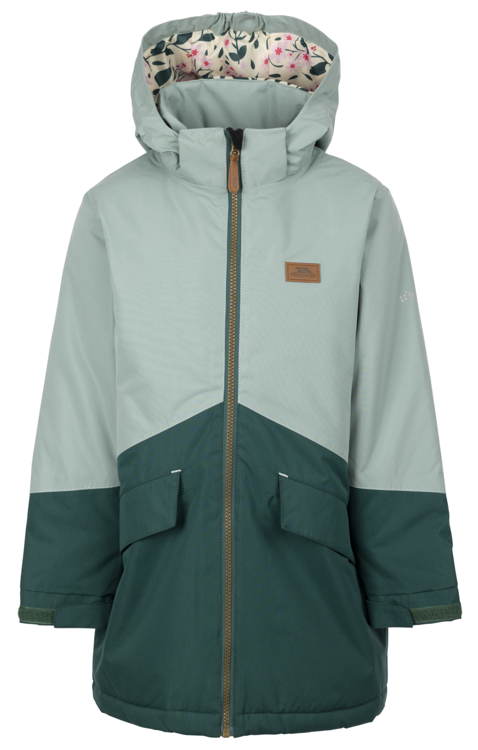 Tresspass OLETA - UNISEX KIDS RAINWEAR JACKET - TEAL MIST