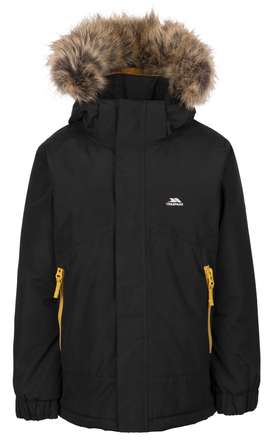 Tresspass WYALD - UNISEX KIDS RAINWEAR JACKET - BLACK