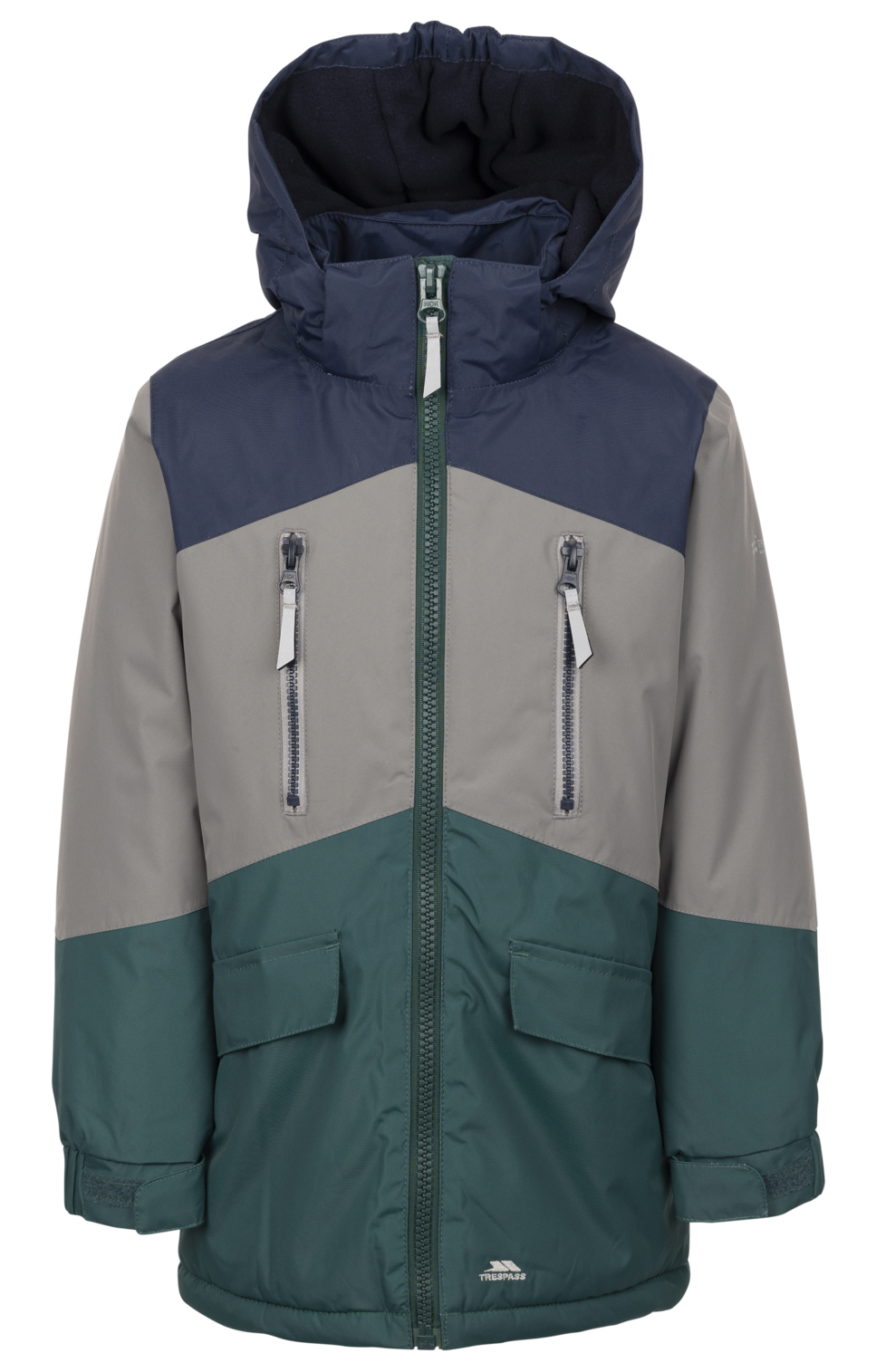 Tresspass WESTERE - UNISEX KIDS RAINWEAR JACKET - PINE PLATINUM