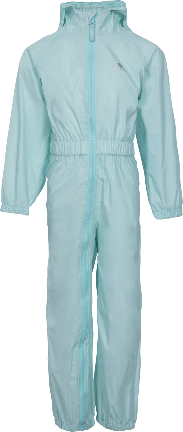 Tresspass BUTTON - CHILDS UNISEX RAIN SUIT - PALE MINT