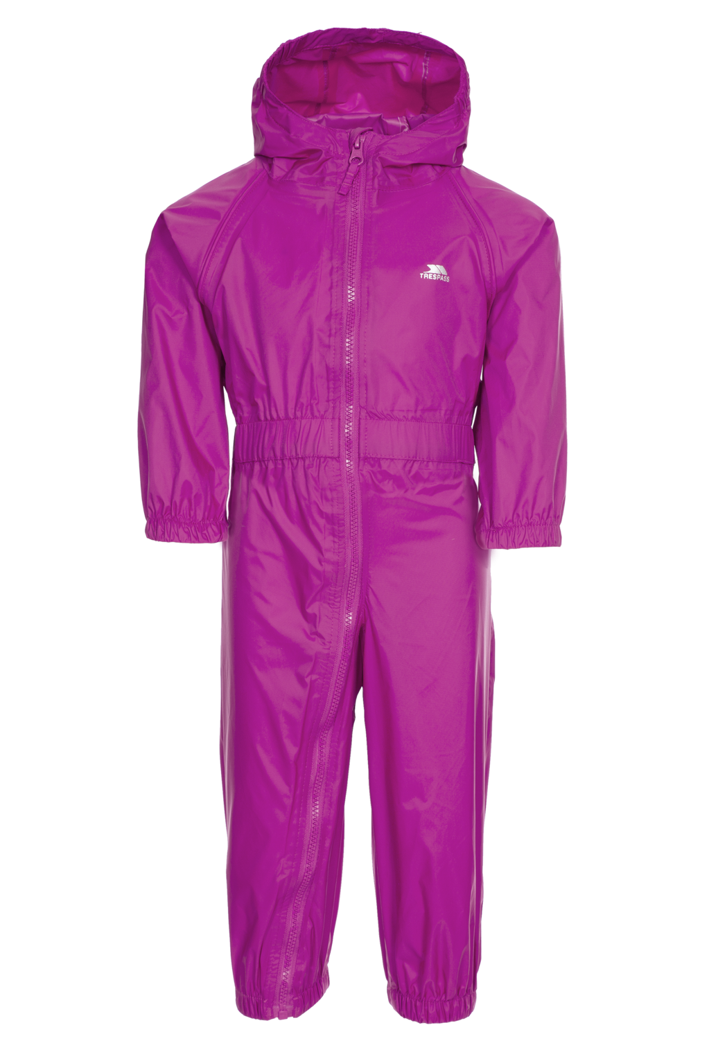 Tresspass BUTTON - BABIES RAIN SUIT - PURPLE ORCHID