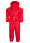 Tresspass BUTTON - BABIES RAIN SUIT - RED