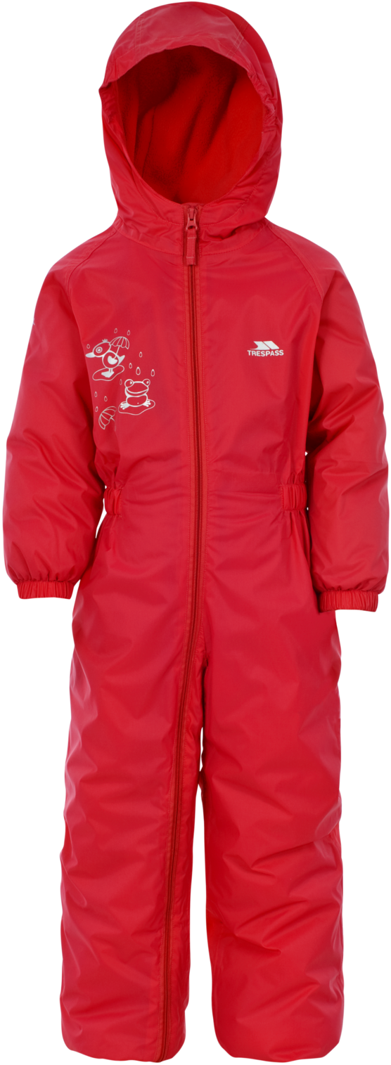Tresspass DRIPDROP - CHILDS RAIN SUIT - SIGNAL RED