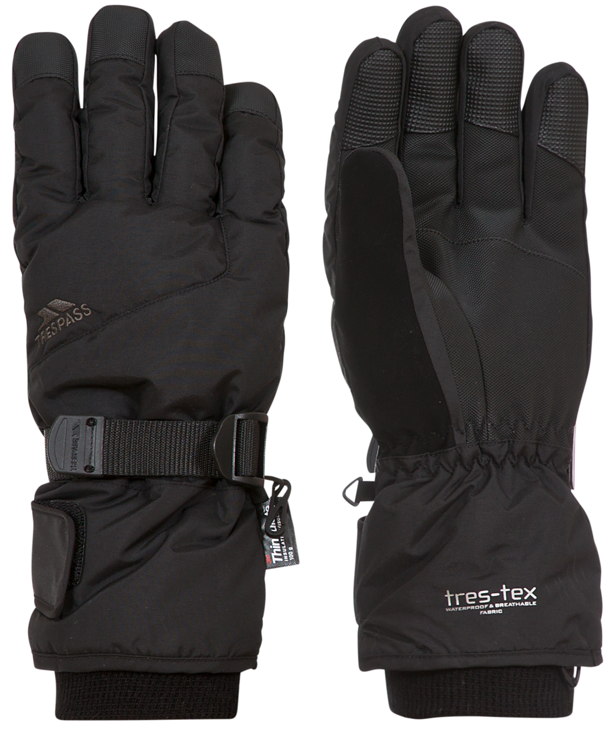 Tresspass ERGON II - YOUTHS GLOVES - BLACK