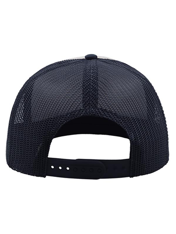 Atlantis Unisex Snap 90S Flat Visor 5 Panel Trucker Cap ACSN90 - Navy/Navy
