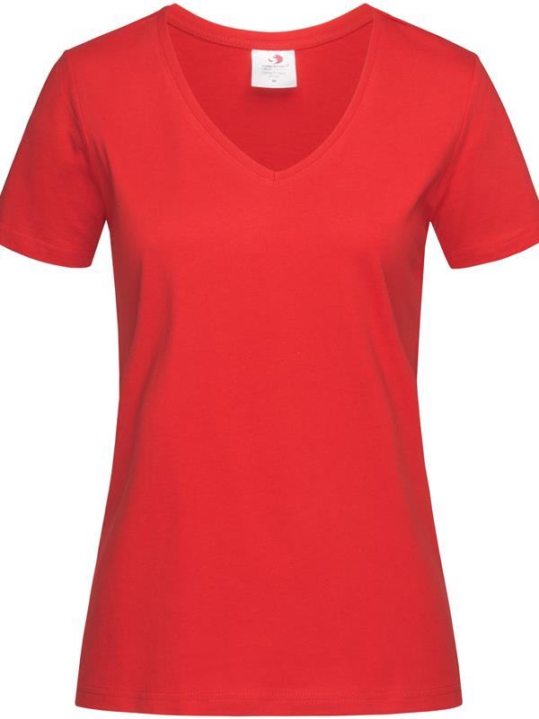 Stedman Classic Ringspun 155 Regular Fit V Neck Tee Ladies ST2700