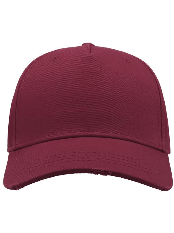 Atlantis Cargo Weathered Visor 5 Panel Cap ACCARG - Burgundy