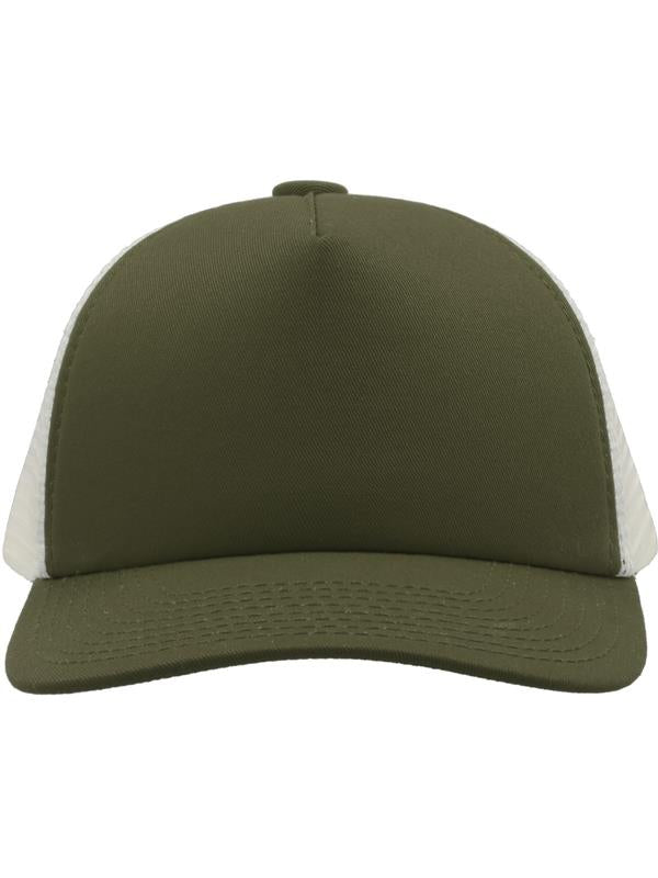 Atlantis Record Mid Visor 5 Panel Trucker Cap ACRECO - Olive