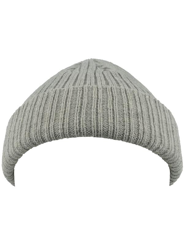 Atlantis Unisex Docker Short Beanie With Turn Up ACDOCB - Grey Melange