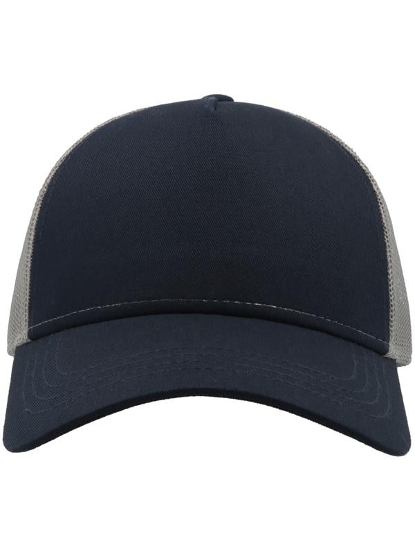 Atlantis Rapper Cotton 5 Panel Trucker Cap ACRAPC - Navy/Grey