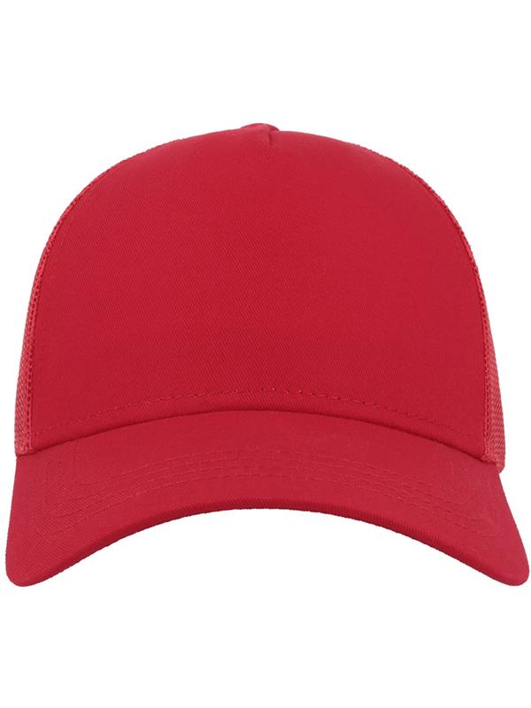 Atlantis Rapper Cotton 5 Panel Trucker Cap ACRAPC - Red/Red