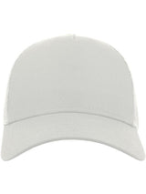 Atlantis Rapper Cotton 5 Panel Trucker Cap ACRAPC - White/White