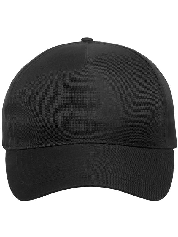Atlantis Recy Five Recycled Polyester 5 Panel Cap ACRECF - Black