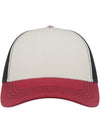 Atlantis Canvas S Recycled 5 Panel Trucker ACRACS - White/Burgundy/Black