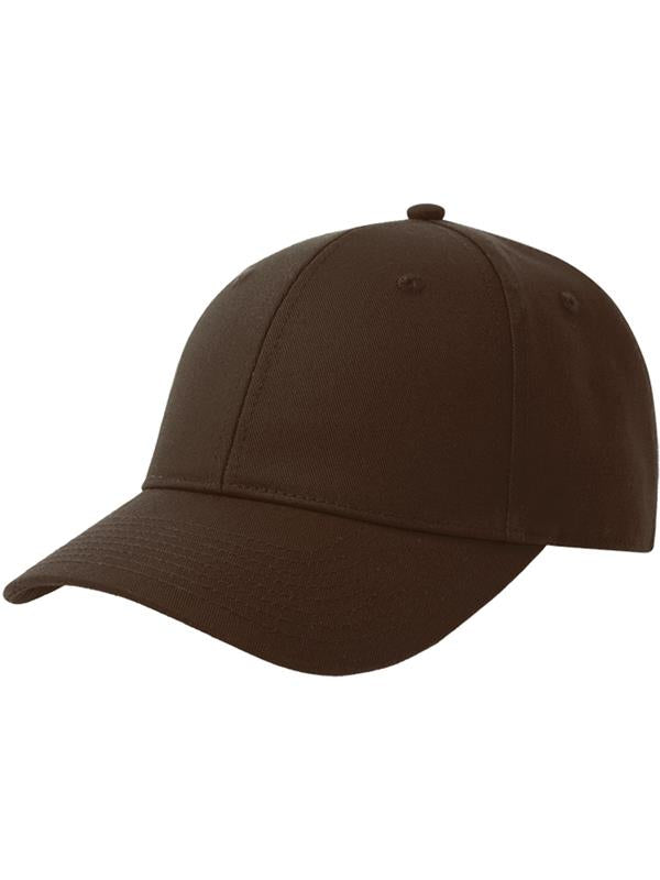 Atlantis Hit S Twill Curved Visor 6 Panel Sustainable Structured Cap ACHITS - Brown