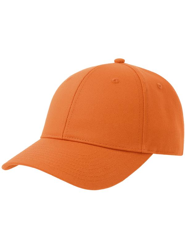 Atlantis Hit S Twill Curved Visor 6 Panel Sustainable Structured Cap ACHITS - Orange