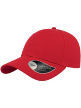 Atlantis Hit S Twill Curved Visor 6 Panel Sustainable Structured Cap ACHITS - Red