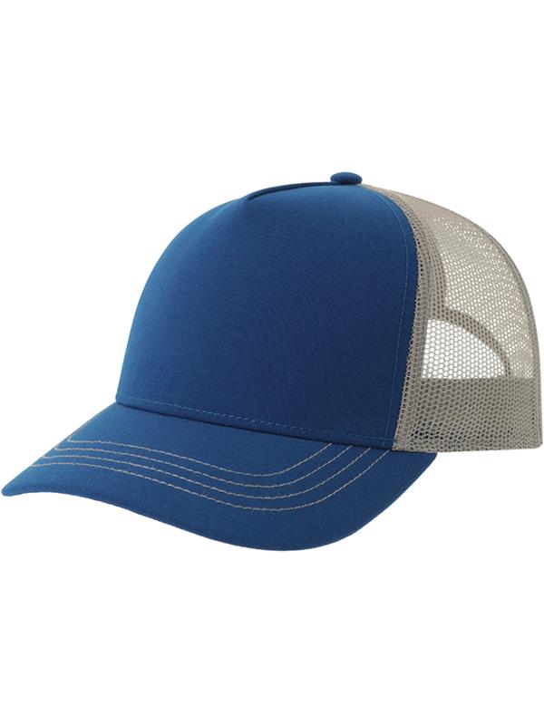 Atlantis Canvas S Recycled 5 Panel Trucker ACRACS - Royal/Grey