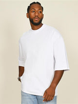Casual Premium Combed 220 Oversize Extended Neck Half Sleeve Tee CRBT510