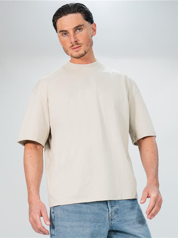 Casual Premium Combed 220 Boxy Oversize Extended Neck Tee CRBT200