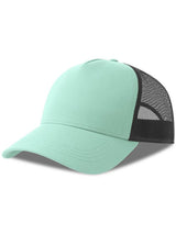 Atlantis Rapper Cotton S 5 Panel Sustainable Trucker Cap ACRPCT - Aquamarine/Black