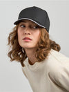 Atlantis Recy Five Piping 5 Panel Structured Mid Profile Curved Visor Recycled Cap ACRCFP