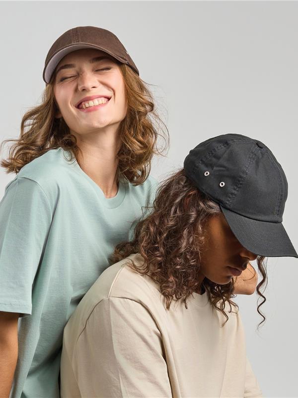 Atlantis Action S 6 Panel Unstructured Low Profile Curved Visor Chino Organic Cap ACACTN