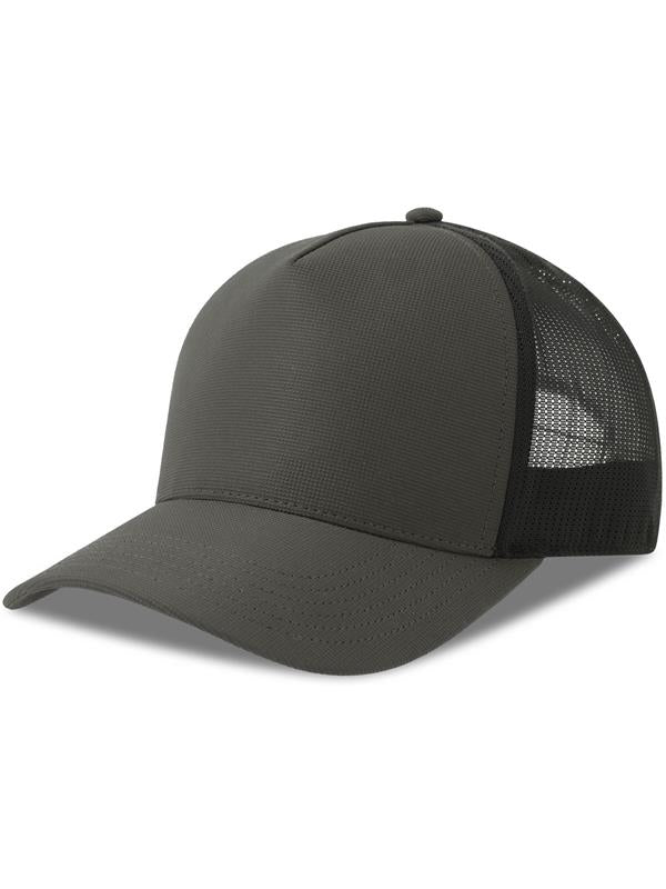 Atlantis Dempo 5 Panel Unstructured Mid Profile Mid Visor Textured Stretch Recycled Trucker Cap ACDEMC