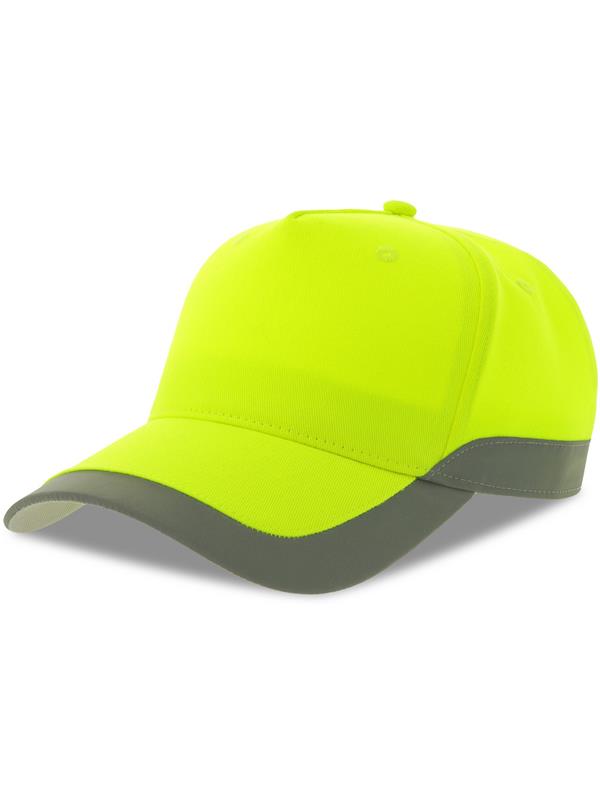 Atlantis Helpy S 5 Panel Structured High Profile Curved Visor Reflective Recycled Cap ACHLPS