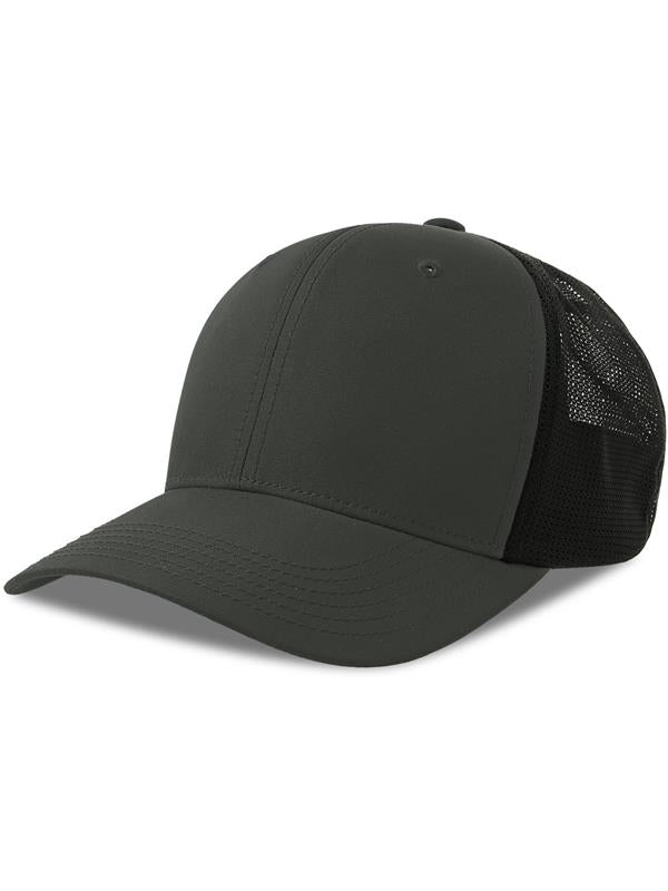 Atlantis Nila 6 Panel Structured Low Profile Mid Visor Stretch Fully Closed Recycled Trucker Cap ACNILA